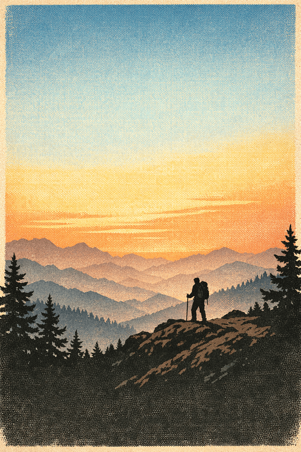 Intent: travel poster for a national park. Backgro