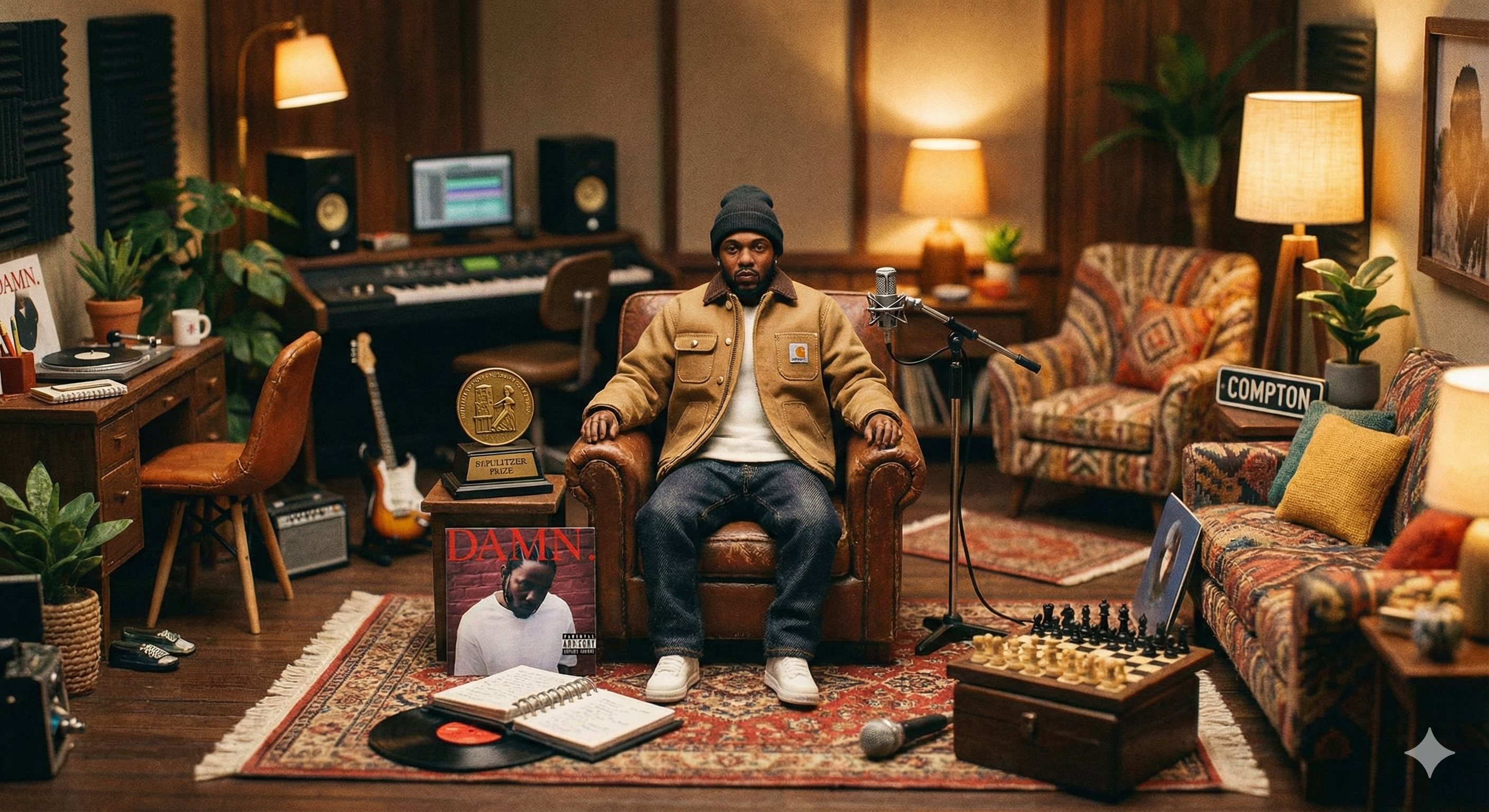 Lifestyle scene
A miniature diorama of Kendrick L