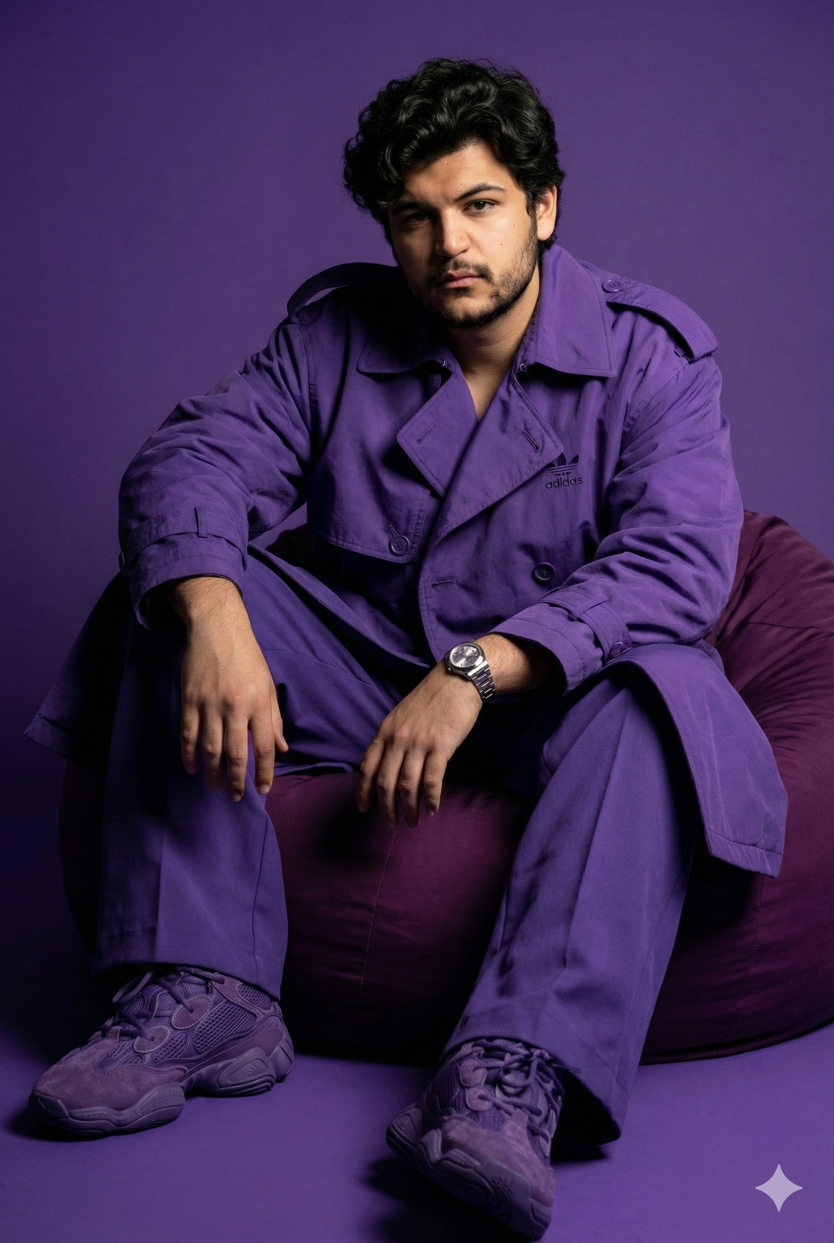 Hyper-realistic cinematic fashion photoshoot of th