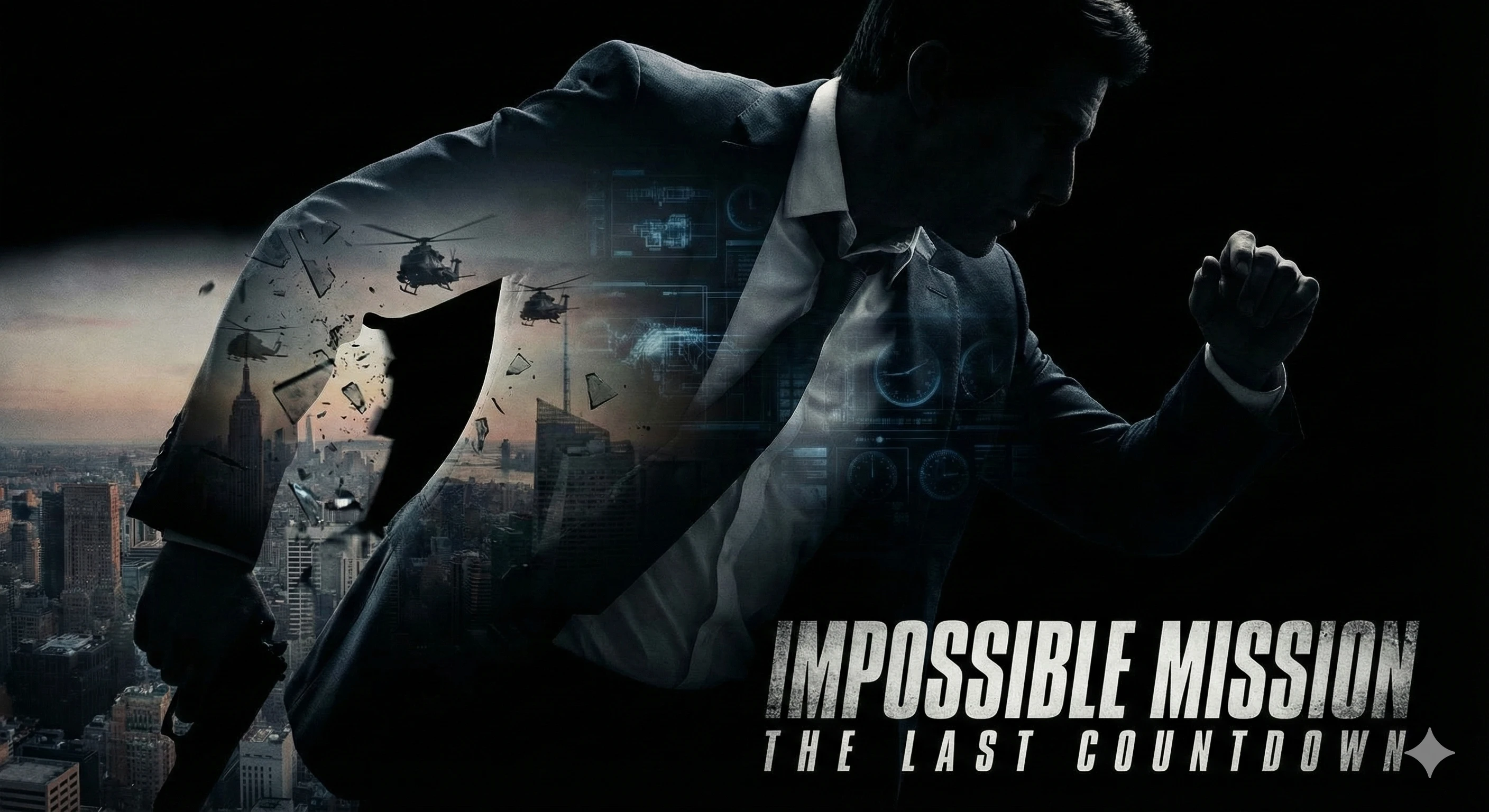 a cinematic movie poster of the silhouette of Etha