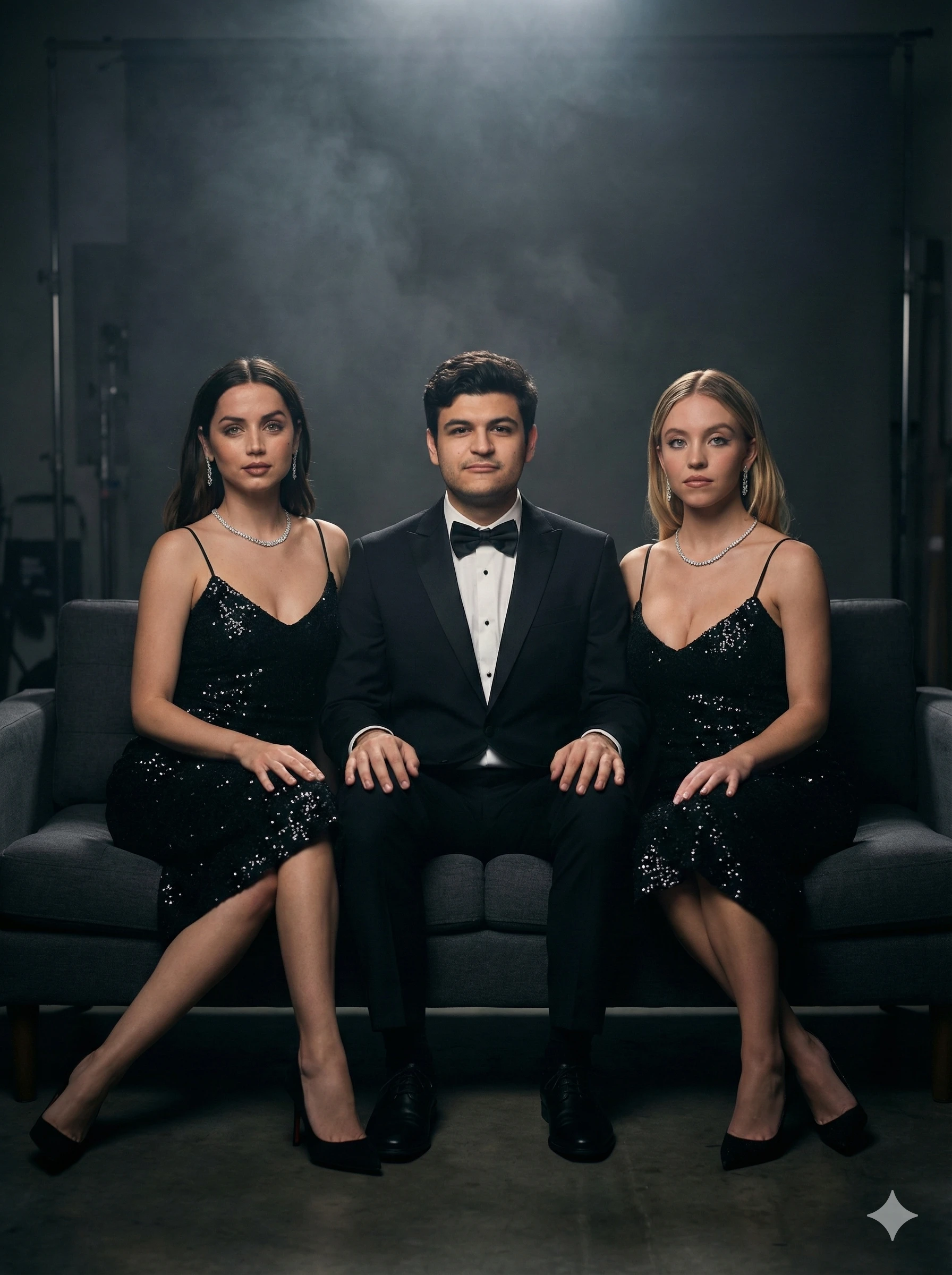 Create a hyper-realistic, high-end editorial studi