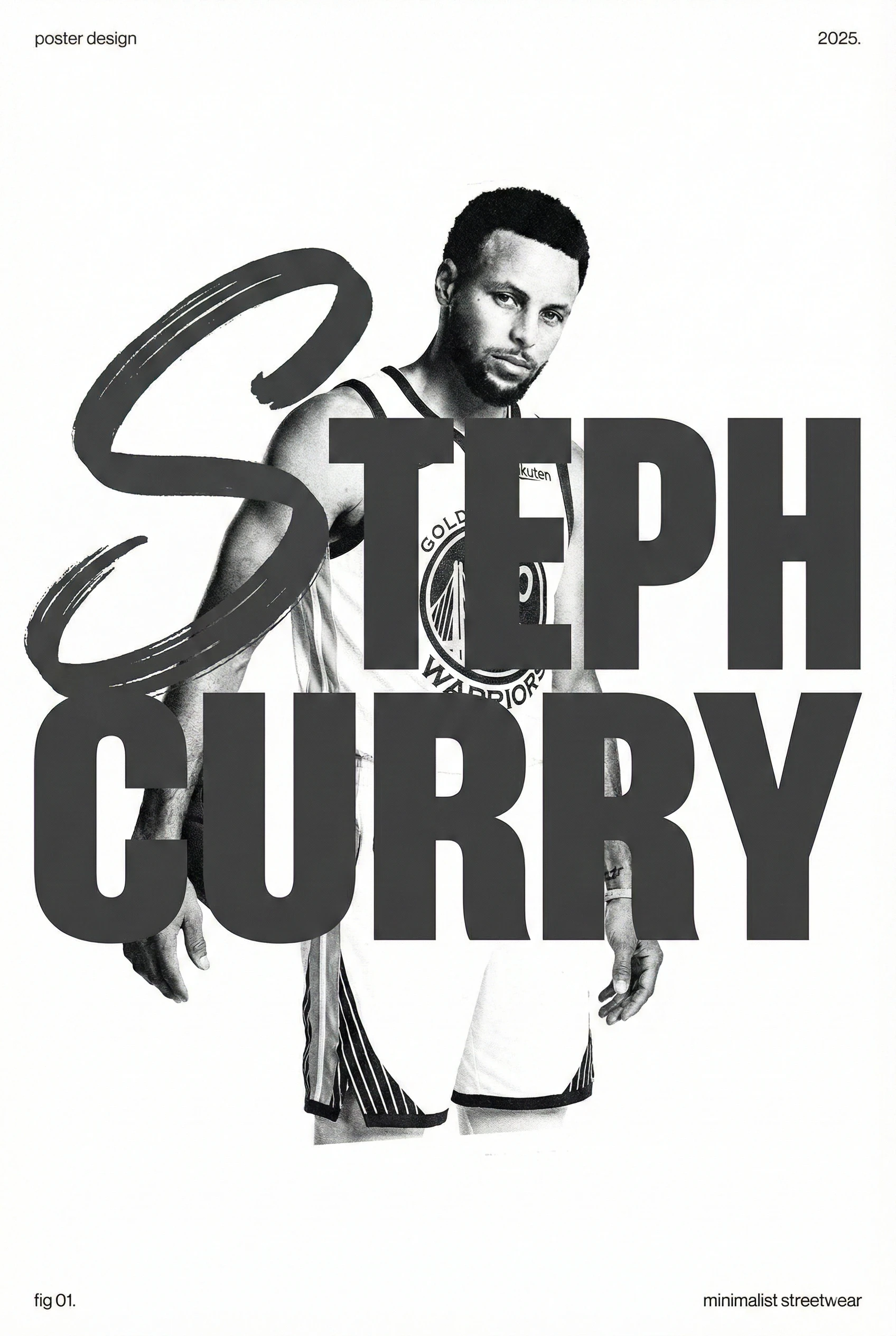 Steph Curry. Act as a graphic designer creating a 
