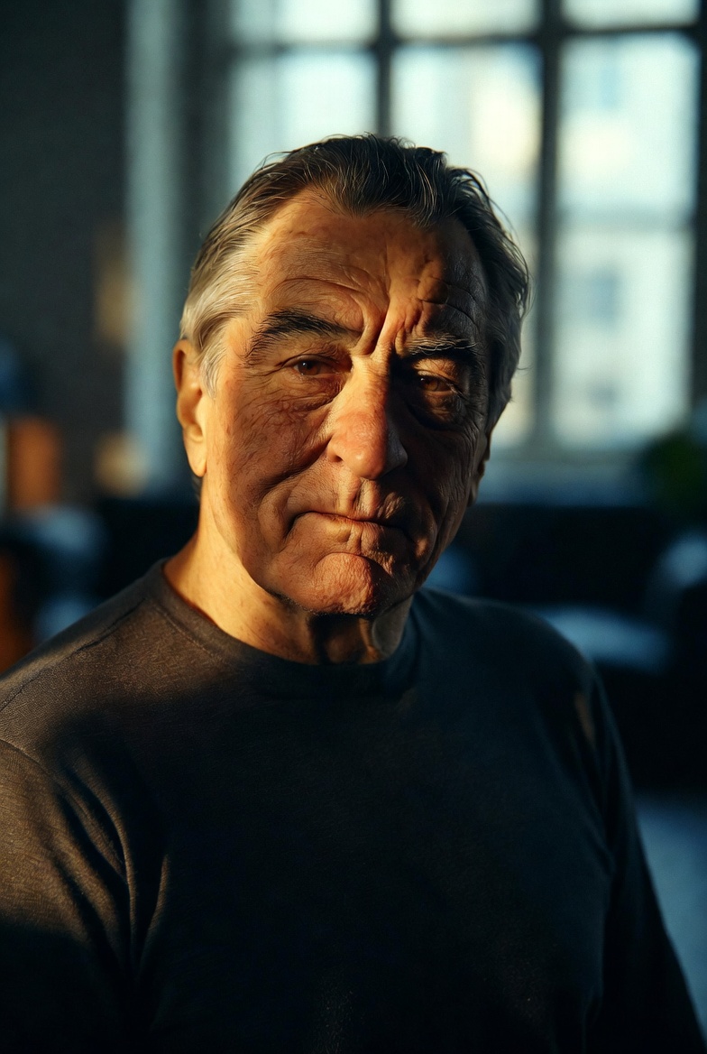 Robert De Niro movie actor, full product visibilit