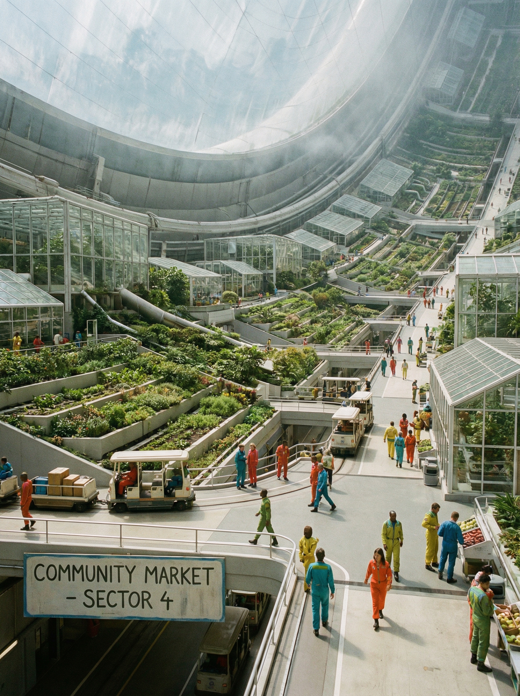 an amateur photo of an expansive torus colony's in