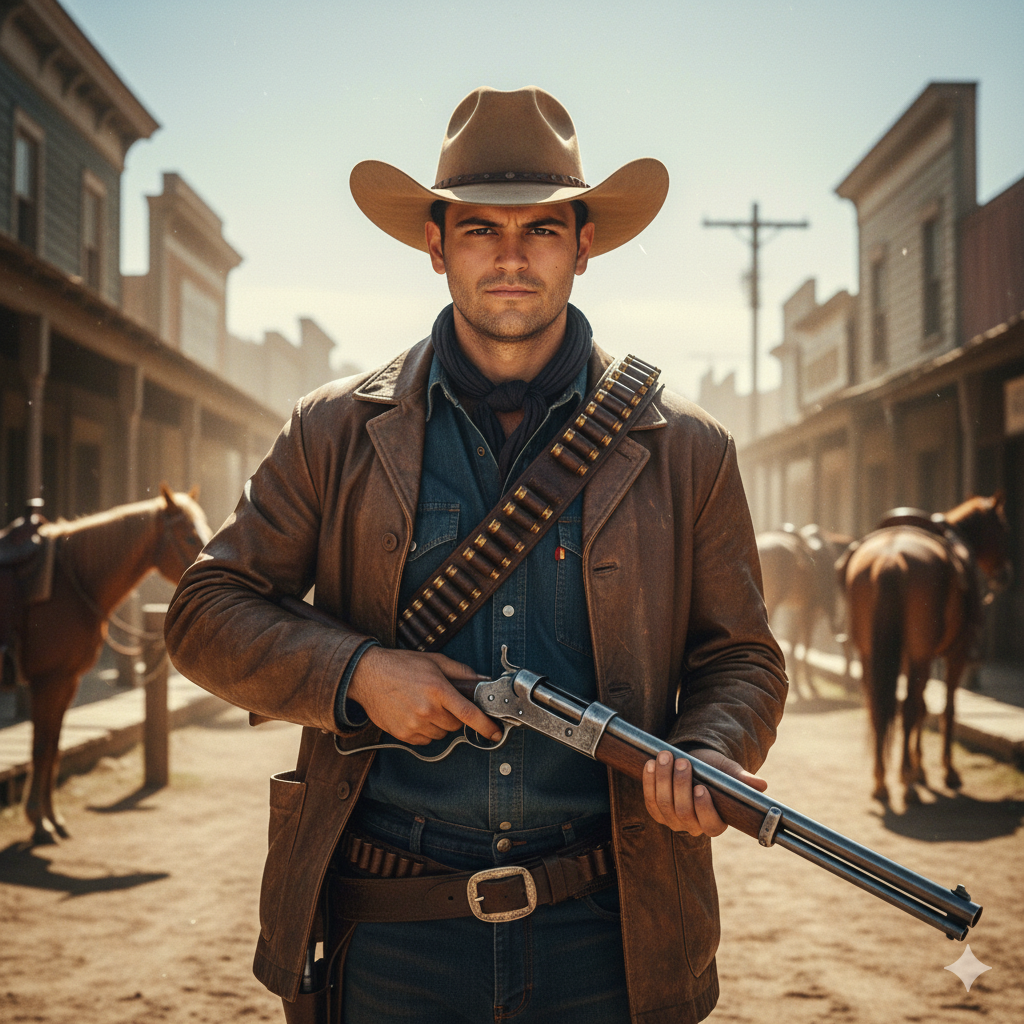 Create a photorealistic cinematic portrait of a ru