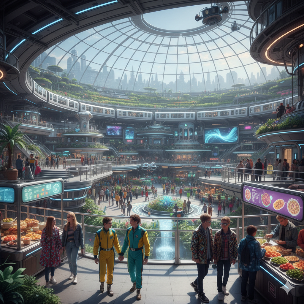 an amateur photo of an expansive torus colony's in